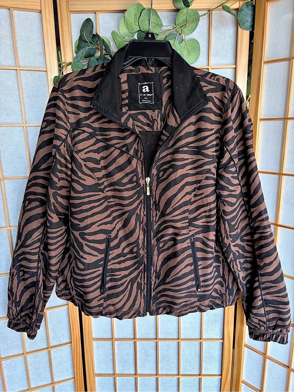 Women's Animal Print Jacket in Brown & Black